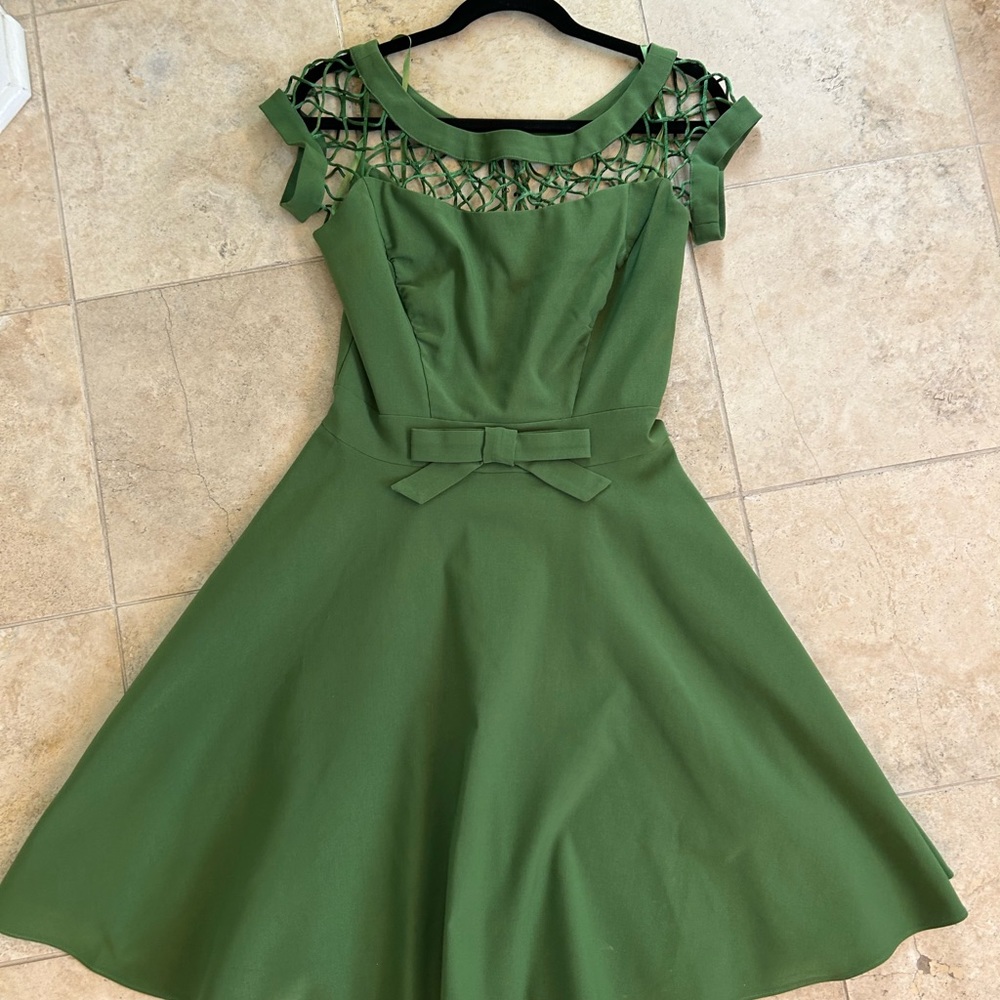 Retro Tatyana Green Dress Mini